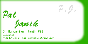 pal janik business card